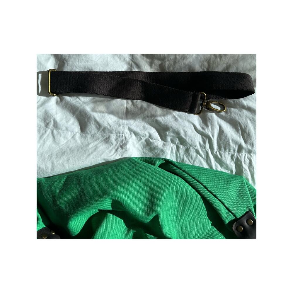 Italian Pavilion Green Vintage Prodotto Artigianle Crossbody Canvas Bag, BNWT - Picture 5 of 9